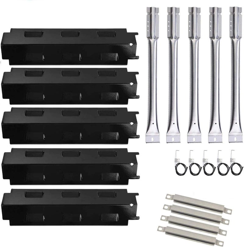 Adviace Grill Replacement Parts for Charbroil 463230515 463230514 463239915 Grills, Grill Burner, Heat Plate Shield, Crossover Tubes, Ignitor Repair Kit for Charbroil 463230512 463230513 463230511 Gas Grills - Image 1